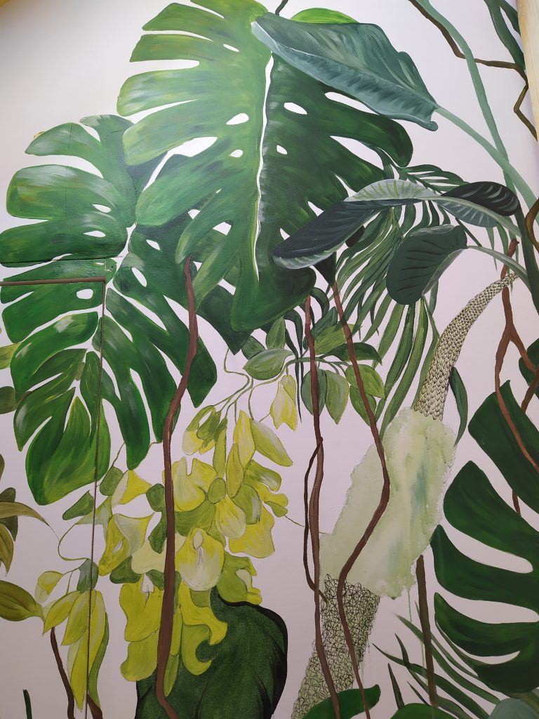 peinture murale décor tropical